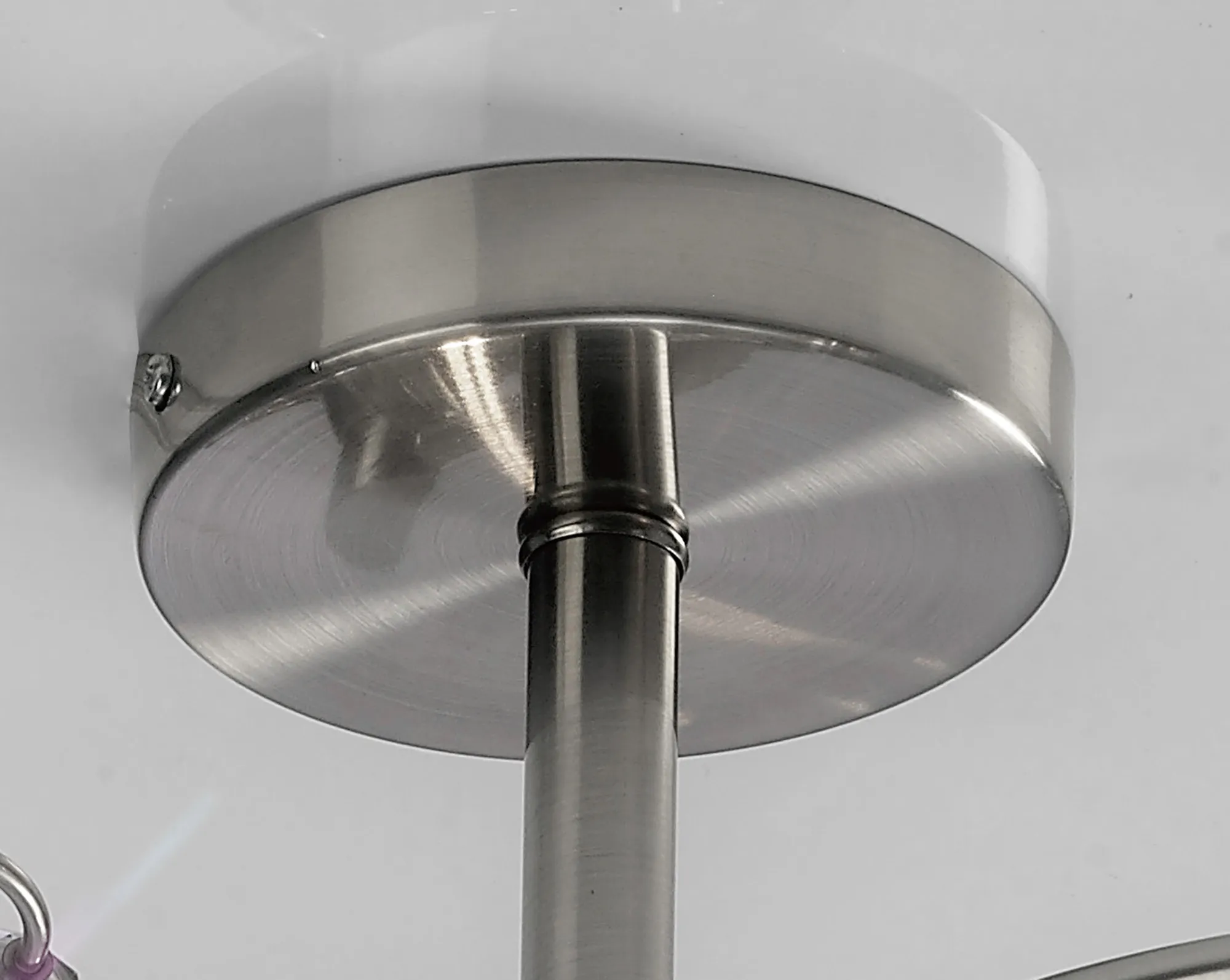 Cara Satin Nickel Crystal Ceiling Lights Diyas Flush Crystal Fittings